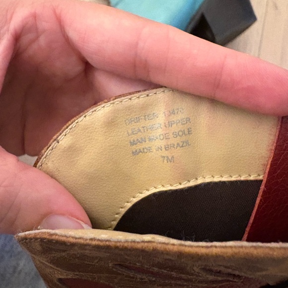 Matisse Red and Blue Western cowgirl Heeled Boots - Picture 7 of 10